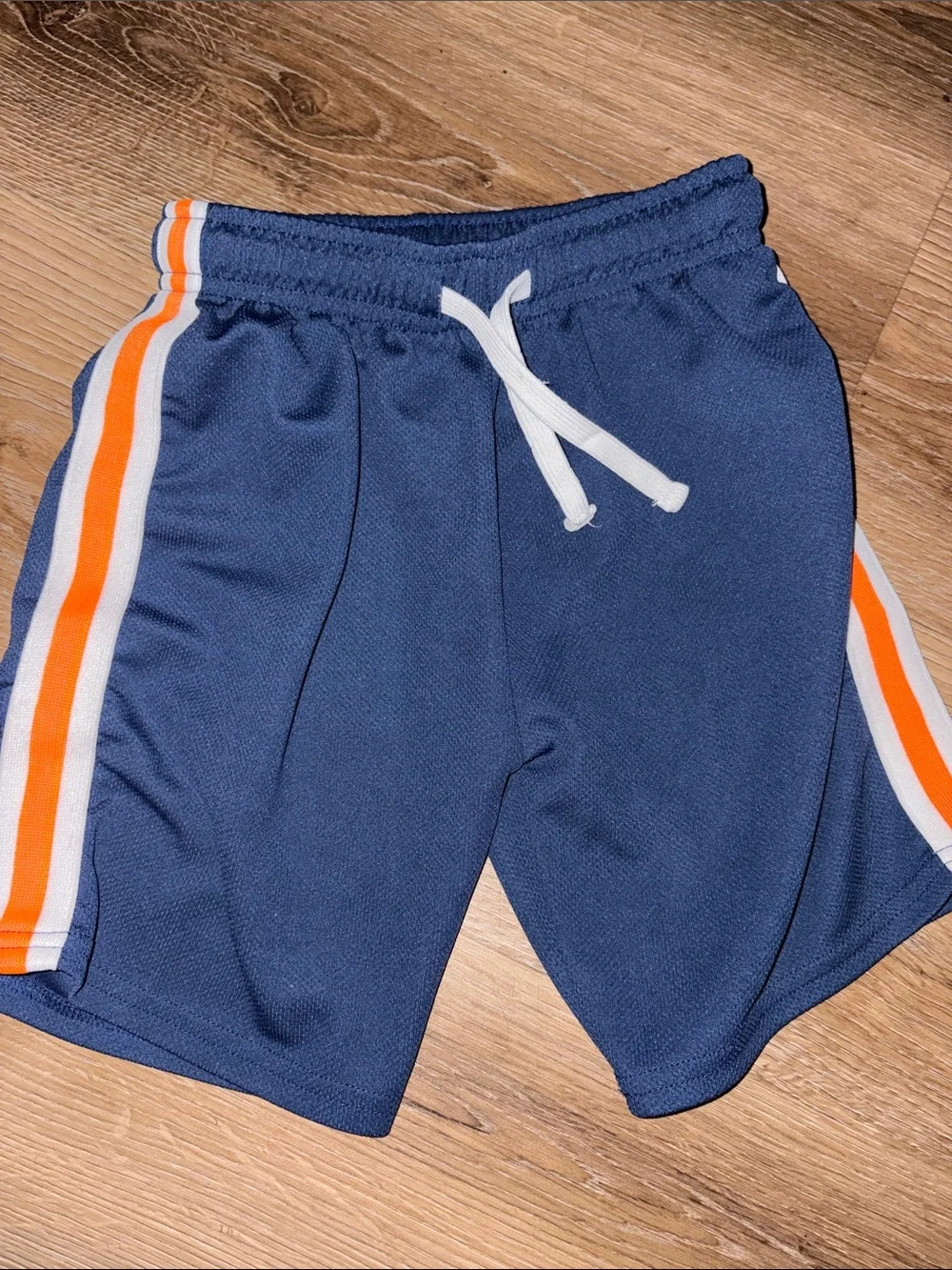 3/$20! Kids boys 4t shorts Navy Athletic Shorts Orange & White Side Stripe